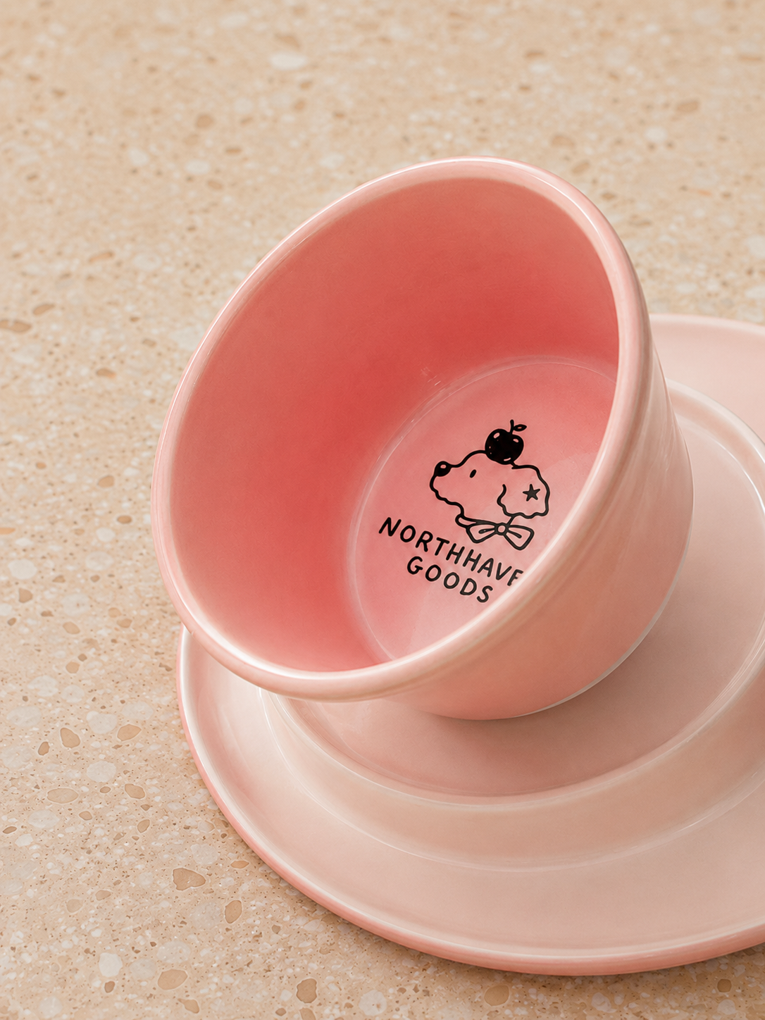 Premium Glazed Ceramic Pet Bowl with Elevated Feeding Design